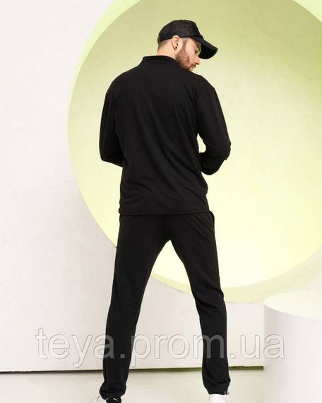 Спортивний костюм колір чорний розміри 3XL, XXL, M, XL, S, L FI_009531 | Зображення 2