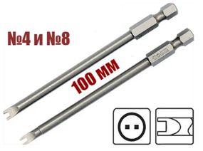 Насадка отвертки бита вилка SPANNER № 4/8х100мм 2шт YATO YT-0498
