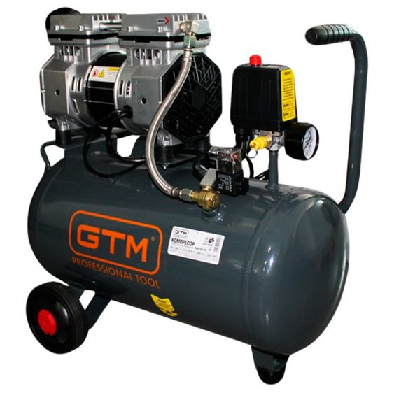 Поршневий повітряний компресор 24 л GTM KAW750-24L безмасляний