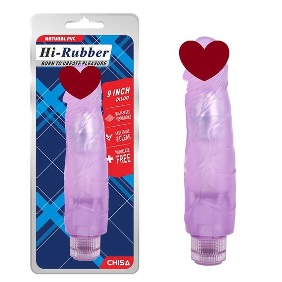 Вібратор реалістік на батарейках Chisa Hi-Rubber, фіолетовий sexstyle