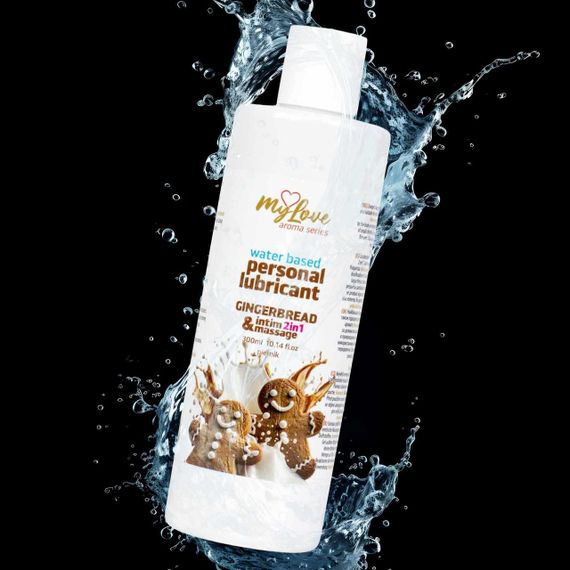 2в1 лубрикант та масажний гель - MyLove Aroma Series Intim&Massage Gingerbread, 300 мл Sex Aura | Зображення 3