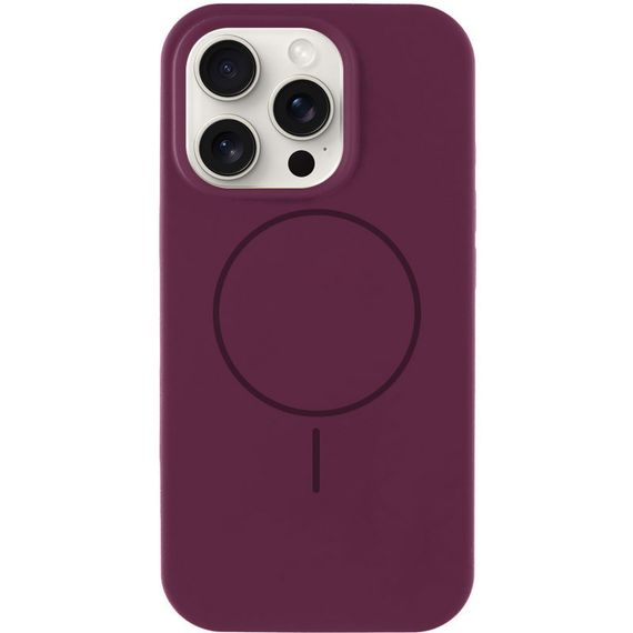 Чехол Silicone Case Full Protective (AA) NO LOGO with MagSafe для Apple iPhone 13 Pro (6.1") Бордовый / Plum