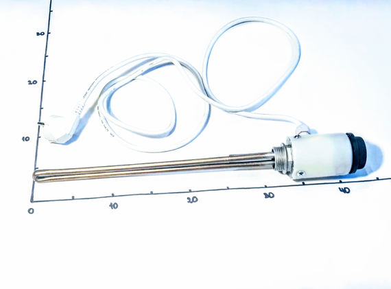 Тэн для радиатора 700W с левой резьбой 1" и терморегулятором (Украина) | Зображення 1