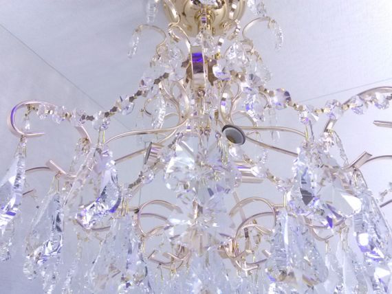 Люстра стельова кришталева 25485 Золото 59х49х49 см. | Зображення 3