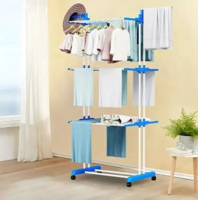 Вешалка Garment Rack With Wheels для сушки одежды, Портативная сушилка для белья на колесиках   скидка
