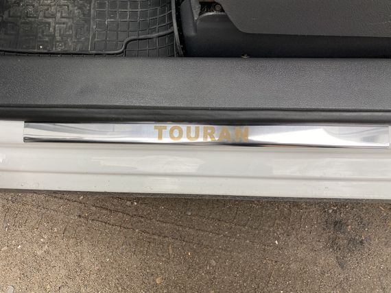 Накладки на пороги Carmos (4 шт, нерж) для Volkswagen Touran 2010-2015 гг | Зображення 3