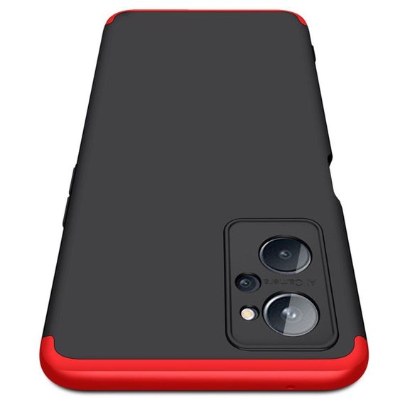 Чохол GKK 360 градусів для Oppo A76 / Realme 9i колір Чорно-Червоний | Зображення 2