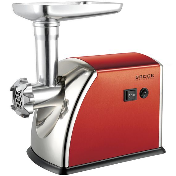 М'ясорубка BROCK  MG 1601 RD 1400Вт/2кг/хв/реверс/3 решітки/насадка для ковбас/кеббе/3 терки/червона | Зображення 5