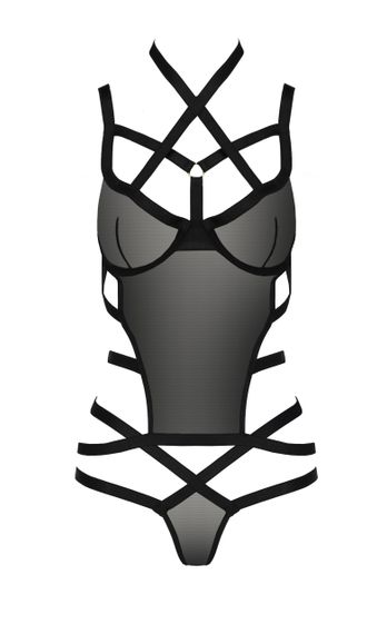 Корсет із стреп-стрічками HAGAR CORSET black S/M - Passion | Зображення 2