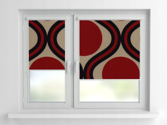 Рулонна штора Rolets Геометрія 2-52843-450 45x170 см закритого типу Червоно-бежева | Зображення 1