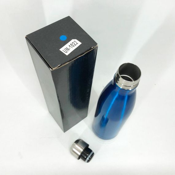 Туристический термос бутылка UNIQUE UN-1022 500мл для холодных и горячих напитков из стали. VQ-674 Цвет: синий | Зображення 2