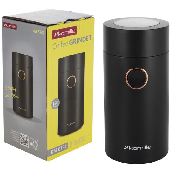 Кофемолка электрическая Kamille 150 Вт ротационная электрокофемолка измельчитель орехов специй сахара зерновых | Зображення 5