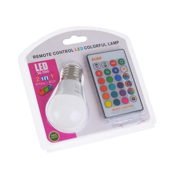 Цветная лампа с пультом LED 3W+W E27 RGB R+DR A50 220V | Зображення 9
