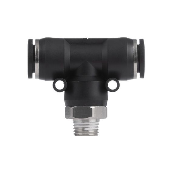 Цангове з'єднання Т-подібне для поліуретанових та ін. шлангів 12*12 мм, 1/4" зовн. різьба INTERTOOL PT-2354 | Зображення 2