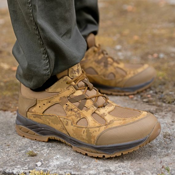 Кроссовки тактические STIMUL Техас / Кожа / Cordura / Деми / Зима 30.1, Зима, Піксель койот | Зображення 3
