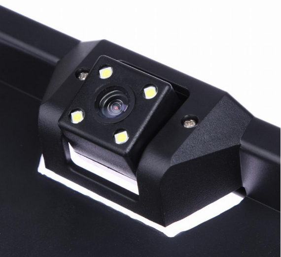 Камера заднього виду в номерній рамці з 4 LED підсвічуванням Black | Зображення 2