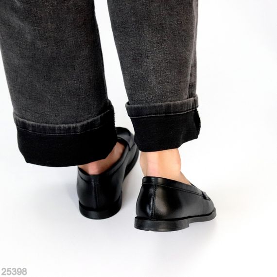 Зручні чорні туфлі лофери натуральна шкіра в асортименті | Зображення 5
