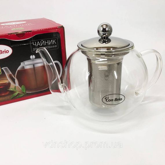 Красиві заварники для чаю Con Brio 1 л CB-6310, Чайник зі скляним заварником, Чайники для заварювання PU-11 | Зображення 8