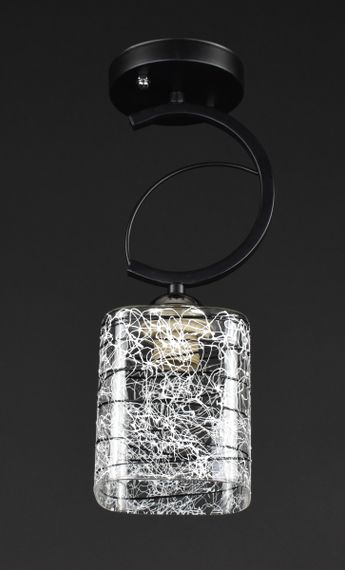 Люстра стельова на 1 лампочку 27798 Чорний 31х12х10 см. | Зображення 2