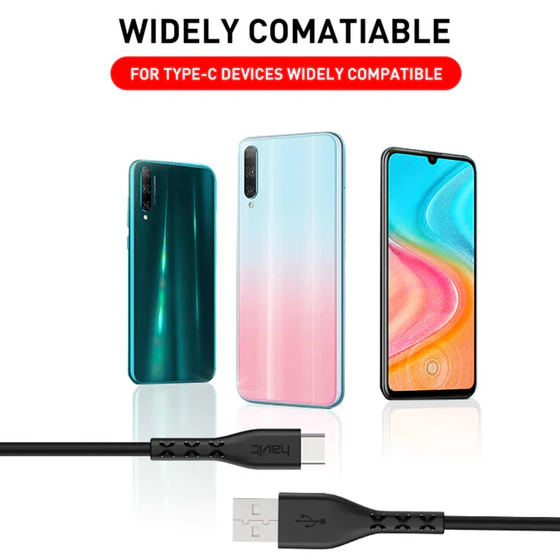 Кабель USB Type-C Havit HV-H68 2,0A 1,8 м чорний | Зображення 3