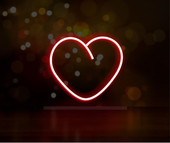 Неоновий світильник Серце mini 164х144 acr-n000034