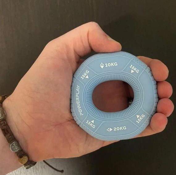 Еспандер кистьовий силіконовий PowerPlay PP-4331 Hand Grip Light 10-15-20 кг Блакитний (PP_4331_Blue_(10-15-20)) | Зображення 2