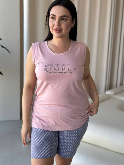 Домашній одяг,  зручна піжама з шортами PLUS SIZE | Зображення 6
