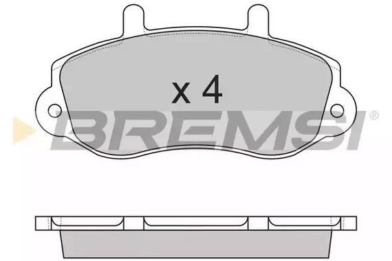 Колодки передні гальмівні Master/Movano 98- (R15), Bremsi (BP2767) | Зображення 1