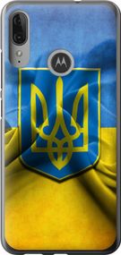 Чехол на Motorola Moto E6 Plus Флаг и герб Украины 1 "375u-1780-17620"