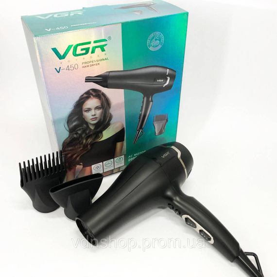 Потужний фен для швидкого сушіння, Зручний надійний фен для волосся, Електрофен з насадками YK-98 | Зображення 7