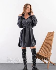 Платье для женщин цвет темно-серый размеры S/M, L/XL FI_009102