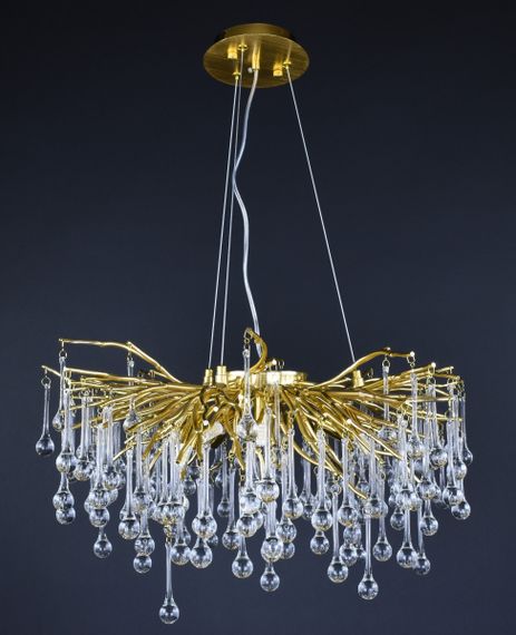 Люстра підвісна кришталева 27226 Золото 40-190х60х60 см. | Зображення 2