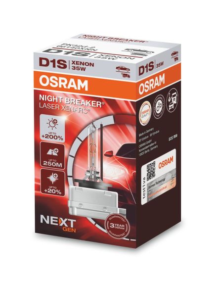Ксенонова лампа OSRAM 66140XN Night Breaker Laser +200% D1S 85V 35 W P32d-2 XENARC