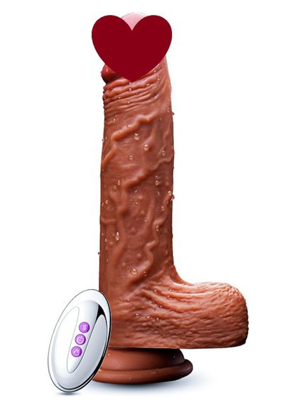 Реалістичний вібратор Boss Series Fox Silicone, Vibration 10, Rotate, Telescopic, Heating, 21cm Sex Aura