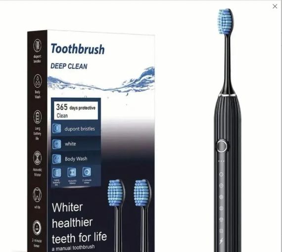 Звуковая электрическая зубная щетка SG-982 - 8 насадок, 42000 колебаний ультраотбеливающая электрощетка | Зображення 1