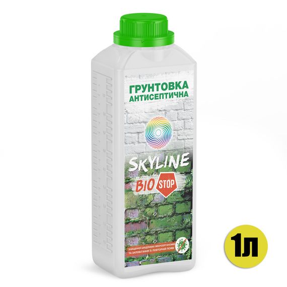 Антисептична протигрибкова ґрунтовка Біостоп SkyLine 1л | Зображення 2