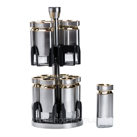 Набір баночок для спецій 12 шт. по 120 мл на підставці Карусель HP1327 | Зображення 1