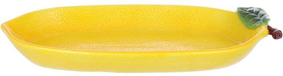 Блюдо керамічне "Bright Fruits Lemon" 34х16см, Лимон