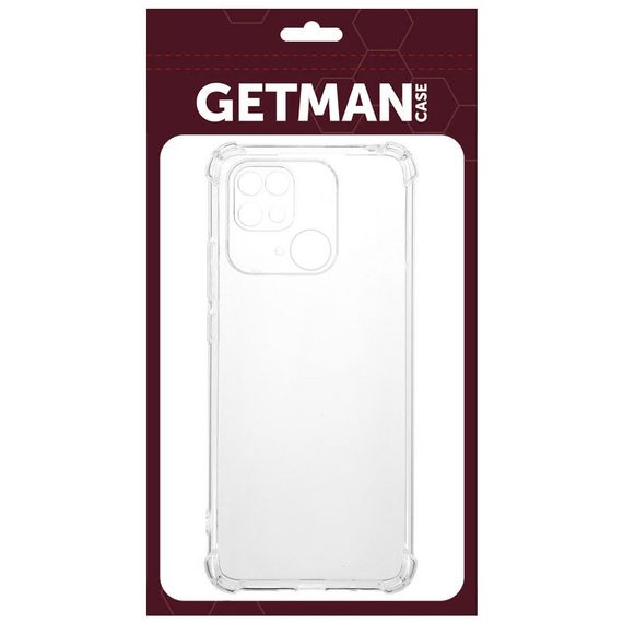 TPU чохол GETMAN Ease logo посилені кути Full Camera для Xiaomi Redmi 10C Безбарвний (прозорий) | Зображення 1