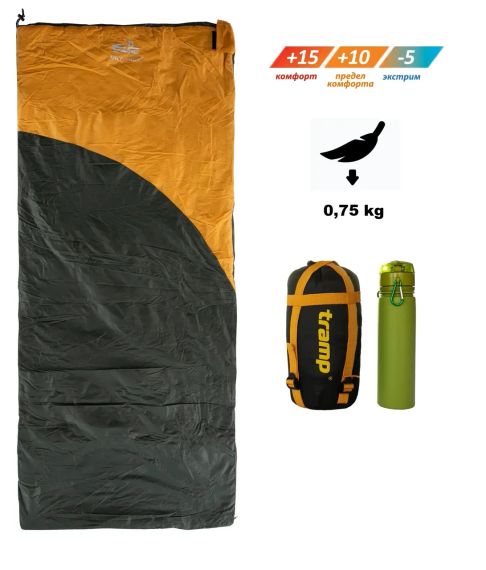 Спальний мішок одіяло Tramp Airy Light Туристичний спальник до -5 Похідний спальний мішок Трамп