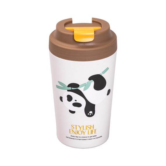Термочашка Panda з порцелянаовою колбою 380 мл Коричнева HP-14-12BR | Зображення 3