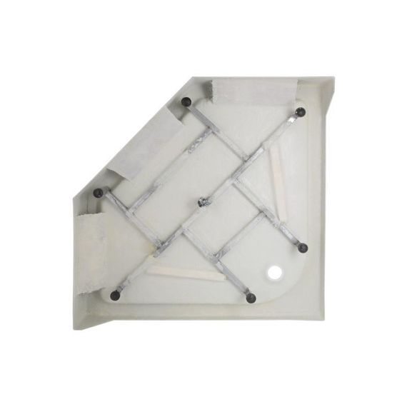 Lidz Душевой поддон DOZORCA SC90x90.LOW, низкий, пятиугольный, акриловый + ножки, диаметр слива 50 мм | Зображення 3