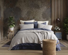 Покривало з наволочками Limasso 240×260 см. Azure Indigo