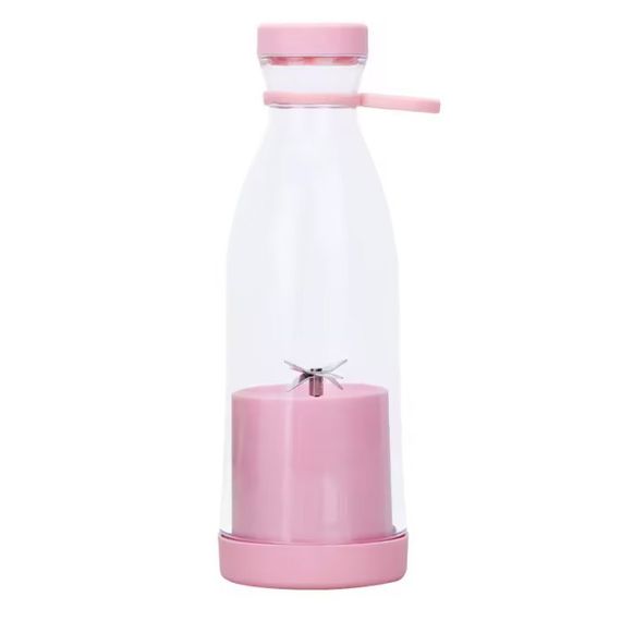 Портативний фітнес-блендер у вигляді пляшки на 420мл Juicer YC-02 міксер для смузі та коктейлів. Колір: білий | Зображення 4