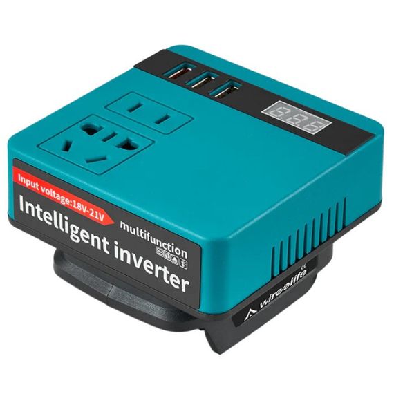 Акумуляторний інвертор напруги DC 18-21V to 220V 120W 300W | Зображення 1