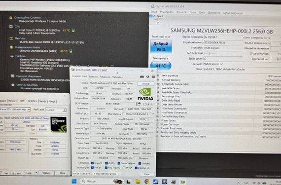 Игровой ноутбук Lenovo Legion Y520 / 15.6" (1920x1080) IPS / Intel Core i7-7700HQ (4 (8) ядра по 2.8 - 3.8 GHz) / 16 GB DDR4 / 256 GB SSD / nVidia GeForce GTX 1060 Max-Q, 6 GB GDDR5, 192-bit / WebCam б/у | Зображення 9