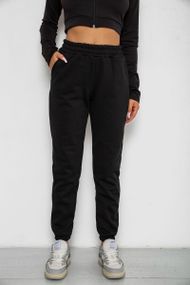 Спортивные штаны женские на флисе  -уценка, цвет черный, 238R57828-U-20