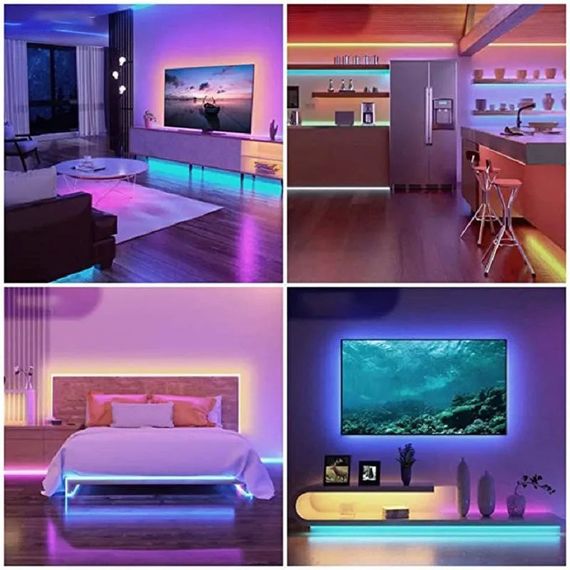 Стрічка led smd 5050 SMD 5050 RGB 5 м bluetooth, Світлодіодна стрічка для комерційних приміщень YZ-65 | Зображення 9