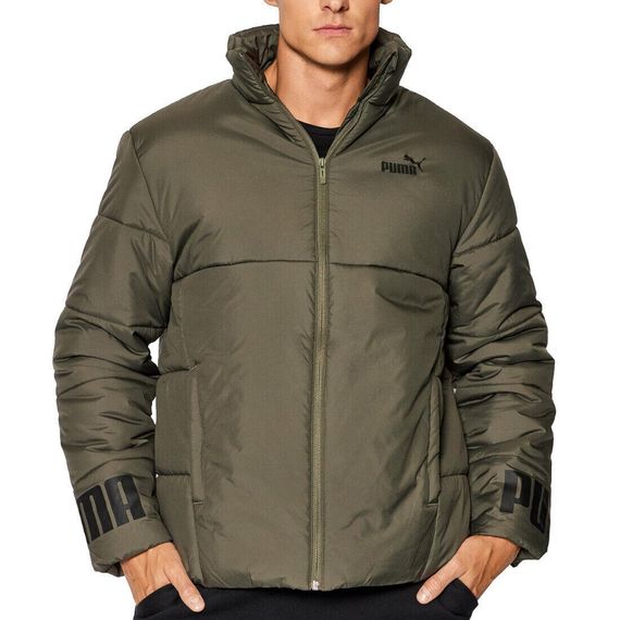 Куртка спортивна чоловіча Puma Essentials Padded Jacket 587689 44 (зелена, зима, водонепроникна, пума) | Зображення 2