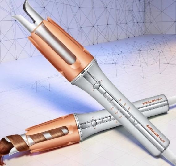 Автоматическая плойка для волос Sheglam Hair Curler Bella стайлер 3 температурных режима 170-210 °C Серый с бежевым | Зображення 1